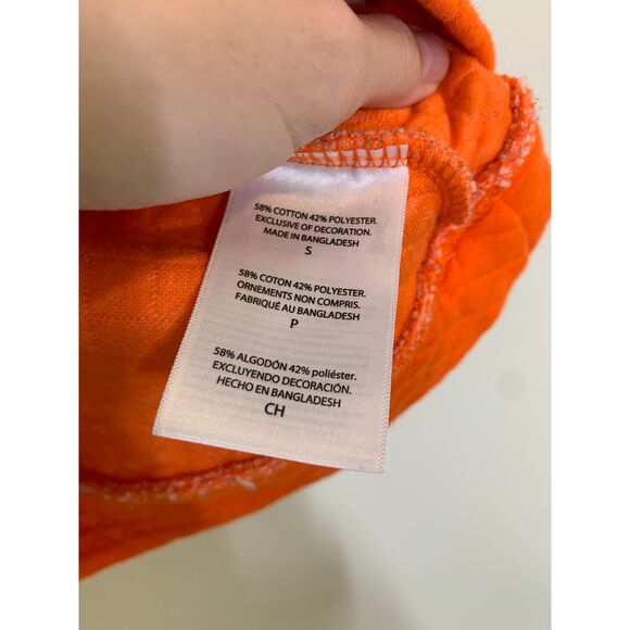 Champion Clemson Tigers Quilted Orange Crewneck Long Sleeve Shirt Womens Sz S - Picture 7 of 11